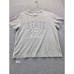 HM Womens Gray Maine Football Graphic Tee Shirt Size Medium Collegiate Athletic